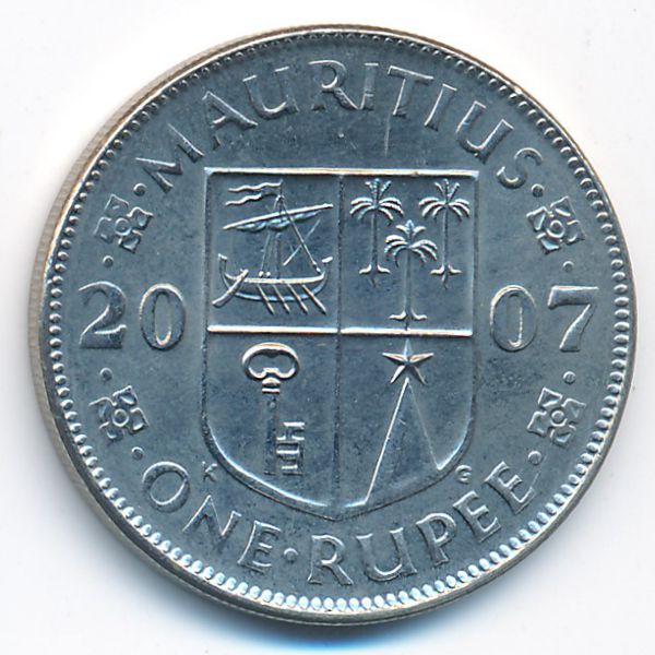 Маврикий, 1 рупия (2007 г.)