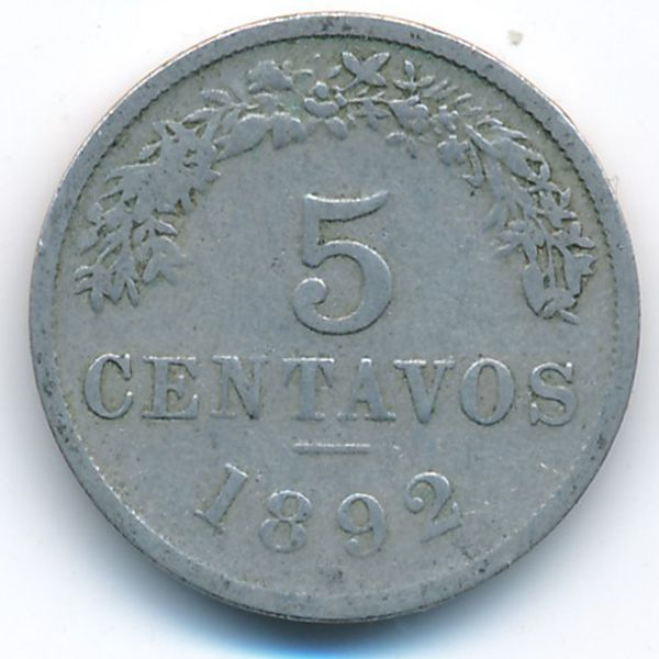 Боливия, 5 сентаво (1892 г.)