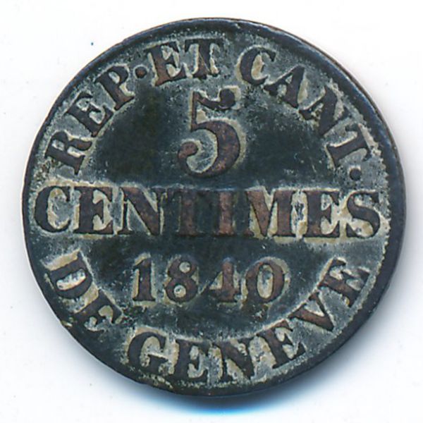 Женева, 5 сентим (1840 г.)
