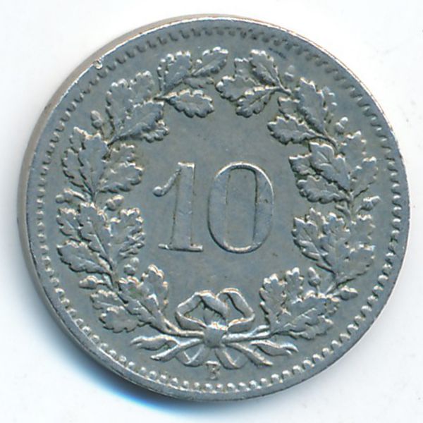 Швейцария, 10 раппенов (1895 г.)