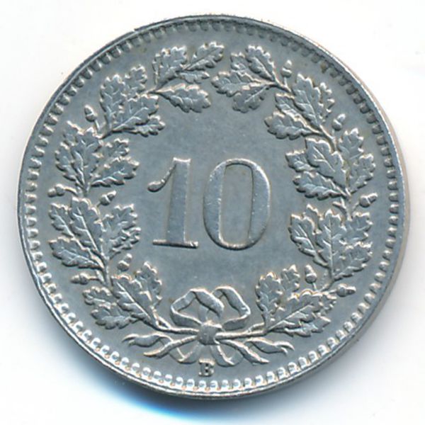 Швейцария, 10 раппенов (1950 г.)