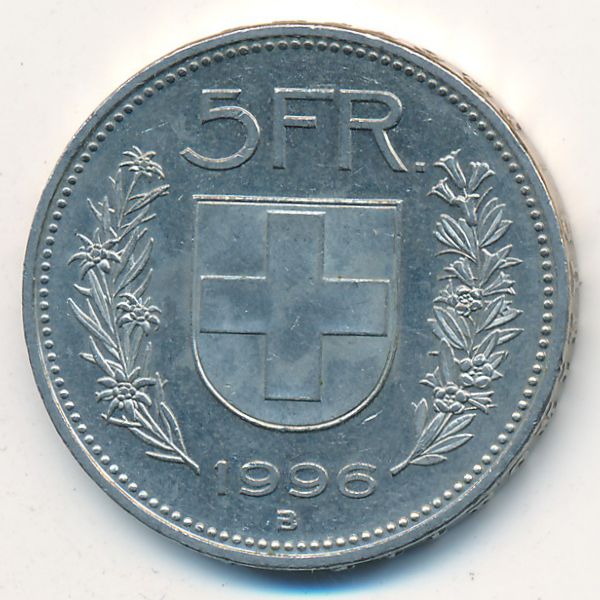Швейцария, 5 франков (1996 г.)
