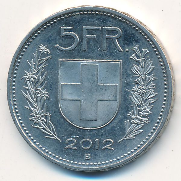 Швейцария, 5 франков (2012 г.)