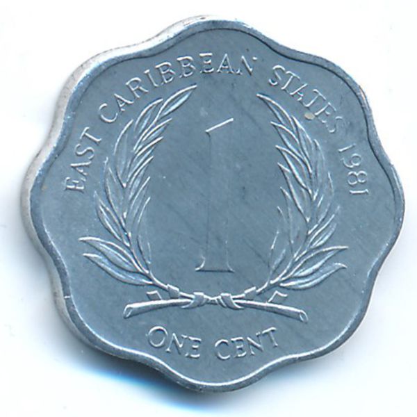 Восточные Карибы, 1 цент (1981 г.)