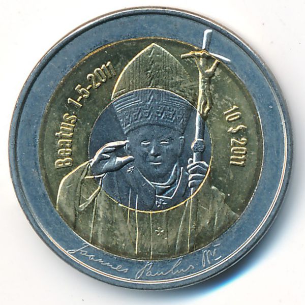 Antarctic territories., 10 dollars, 2011