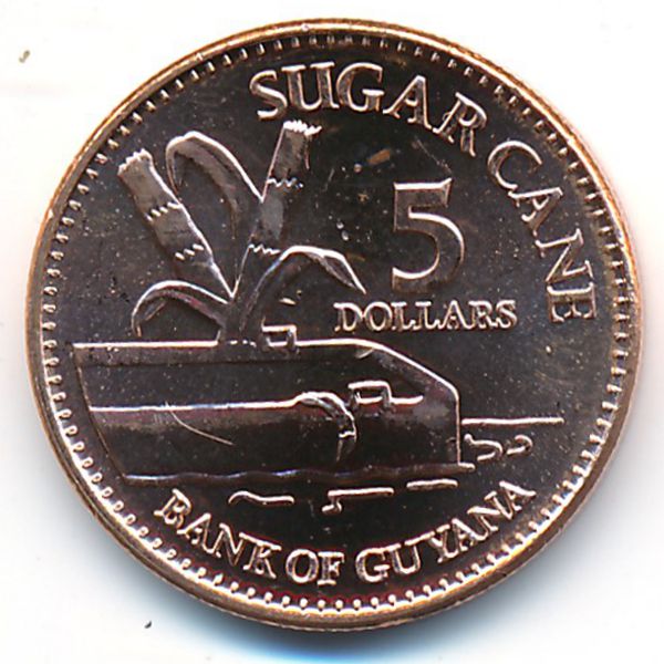 Гайана, 5 долларов (2012 г.)