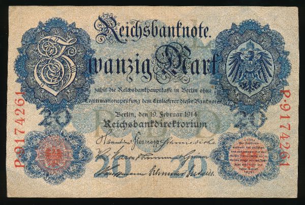 Германия, 20 марок (1914 г.)