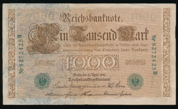Германия, 1000 марок (1910 г.)