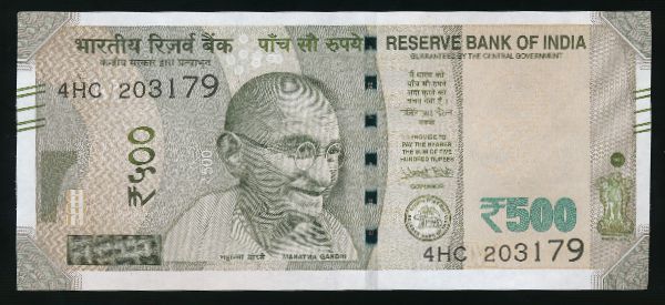 Индия, 500 рупий (2018 г.)