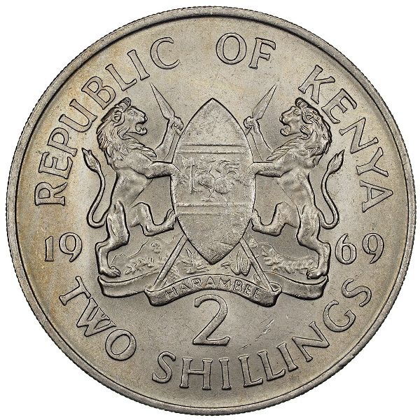 Кения, 2 шиллинга (1969 г.)