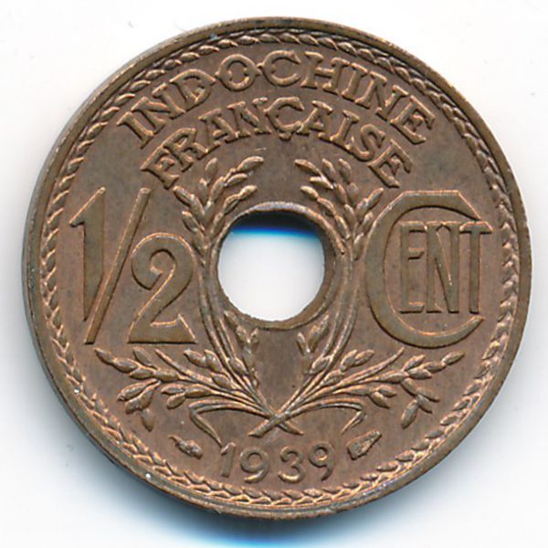 Французский Индокитай, 1/2 цента (1939 г.)