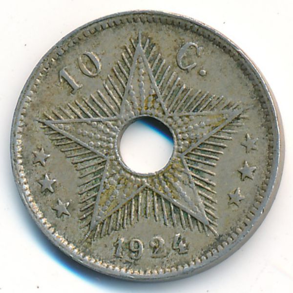 Бельгийское Конго, 10 сентим (1924 г.)
