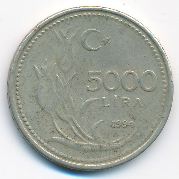 Турция, 5000 лир (1994 г.)