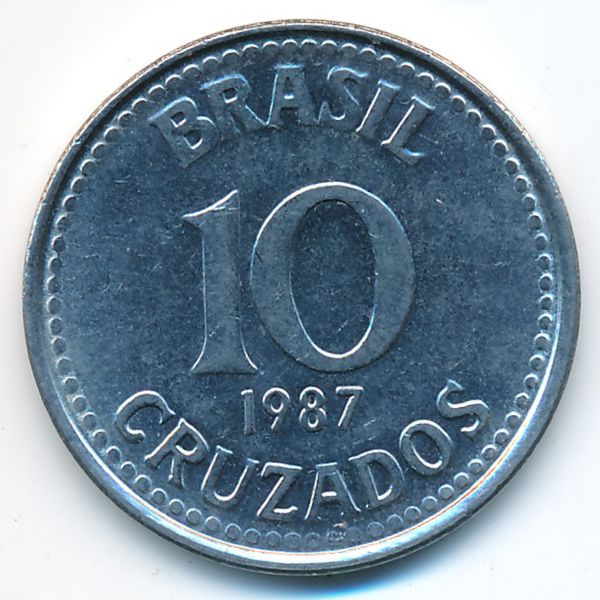 Бразилия, 10 крузадо (1987 г.)