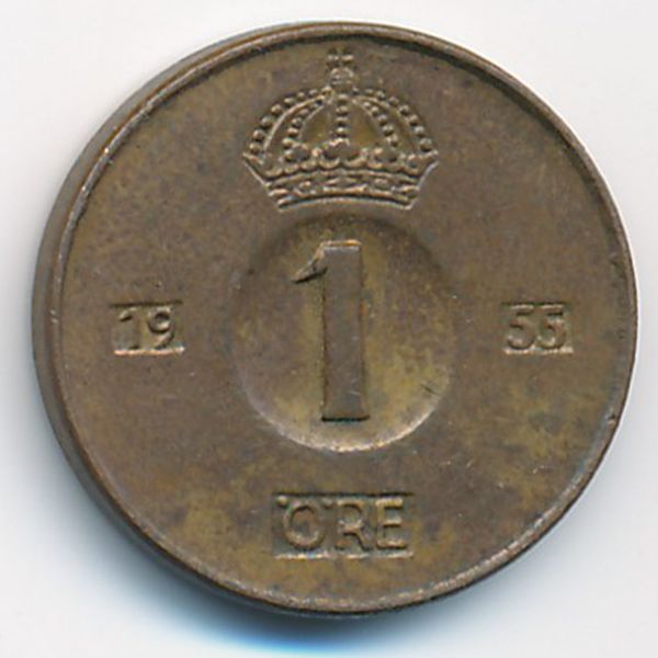 Швеция, 1 эре (1955 г.)