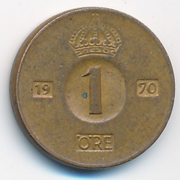 Швеция, 1 эре (1970 г.)