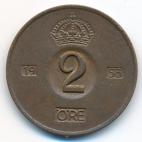 Швеция, 2 эре (1953 г.)