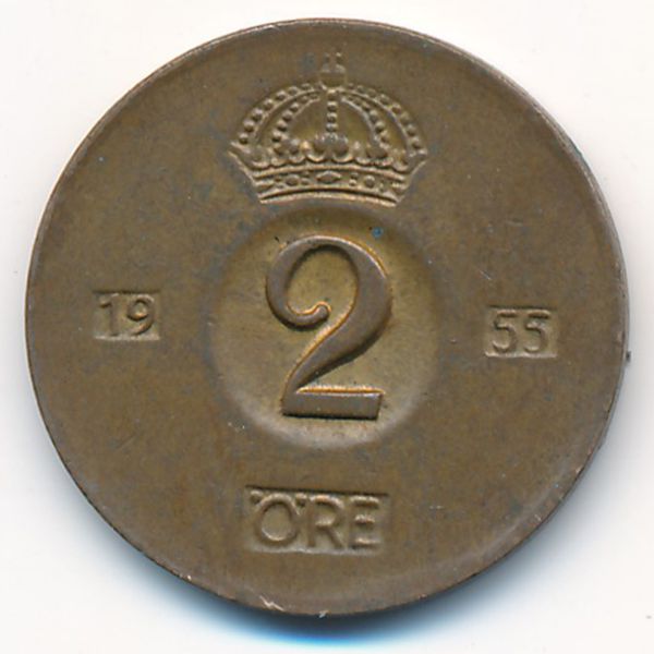 Швеция, 2 эре (1955 г.)