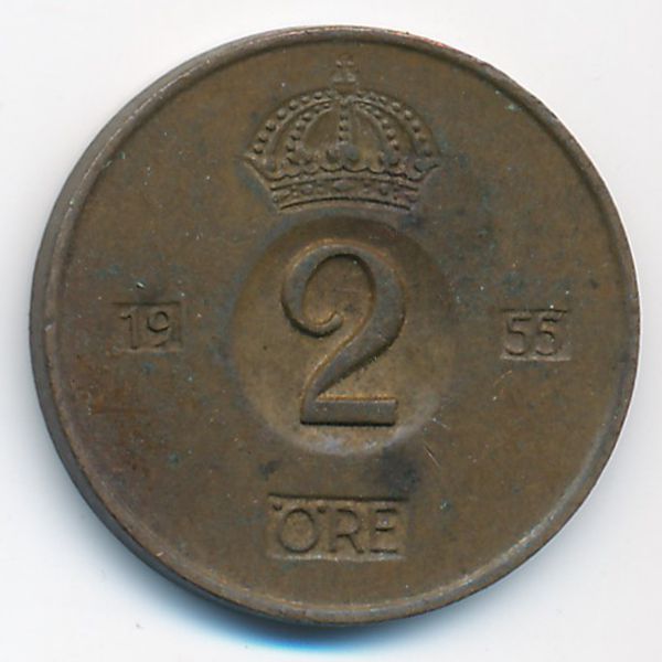 Швеция, 2 эре (1955 г.)