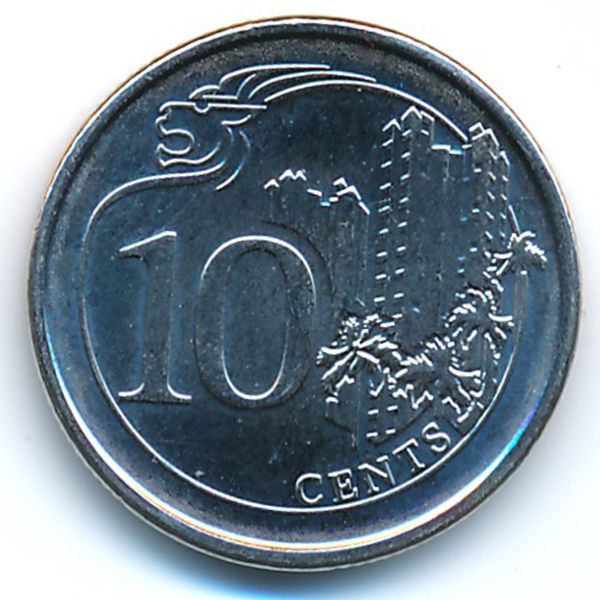 Сингапур, 10 центов (2013 г.)