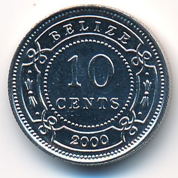 Белиз, 10 центов (2000 г.)