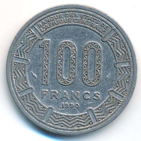 Центральная Африка, 100 франков (1990 г.)