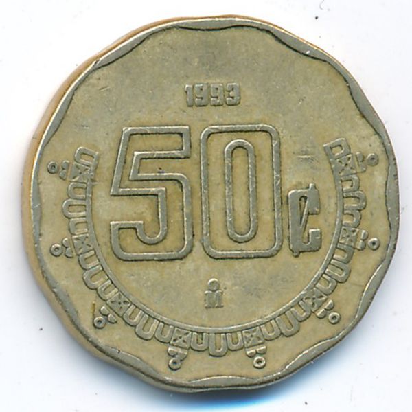 Мексика, 50 сентаво (1993 г.)