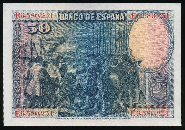 Испания, 50 песет (1928 г.)