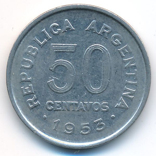 Аргентина, 50 сентаво (1953 г.)