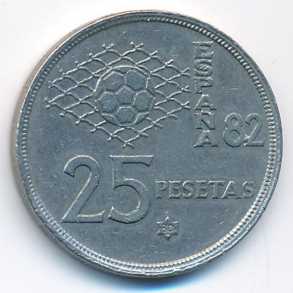 Испания, 25 песет (1980 г.)