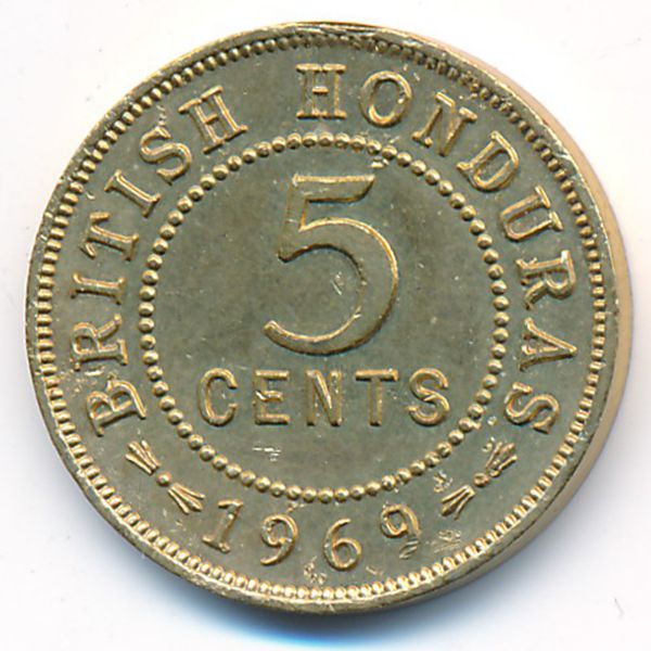 British Honduras, 5 cents, 1969