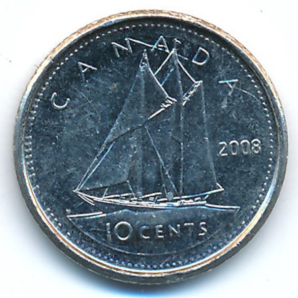 Канада, 10 центов (2008 г.)