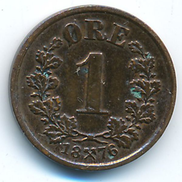 Норвегия, 1 эре (1876 г.)