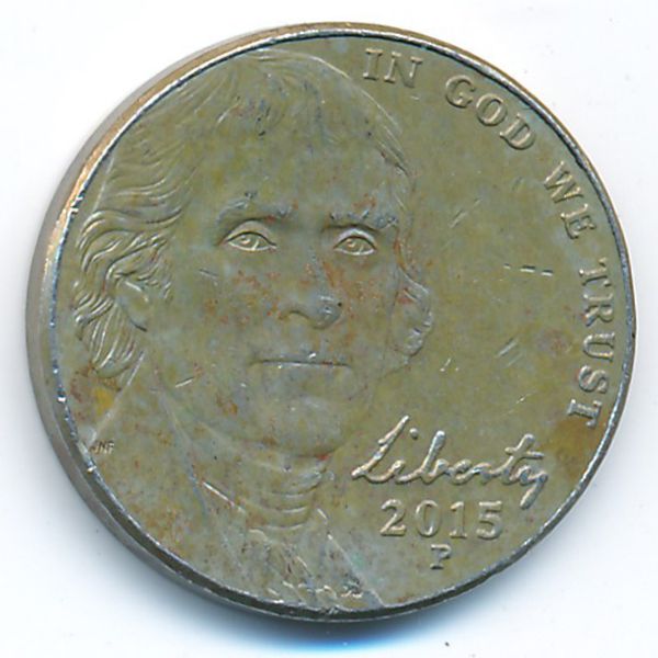 США, 5 центов (2015 г.)