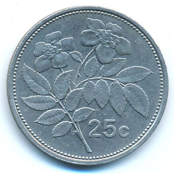 Мальта, 25 центов (1995 г.)