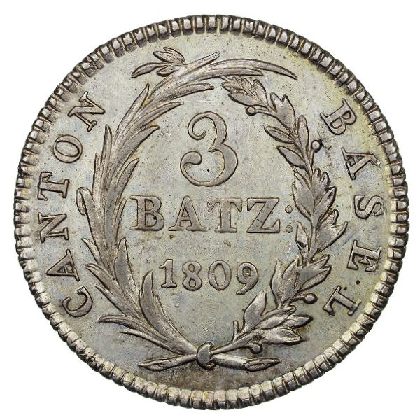 Базель, 3 батцена (1809 г.)