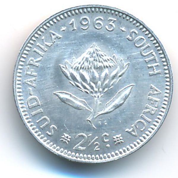 ЮАР, 2 1/2 цента (1963 г.)