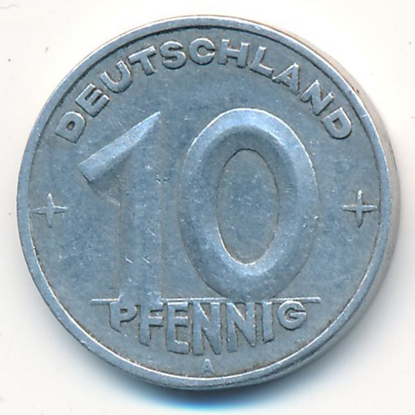 ГДР, 10 пфеннигов (1949 г.)