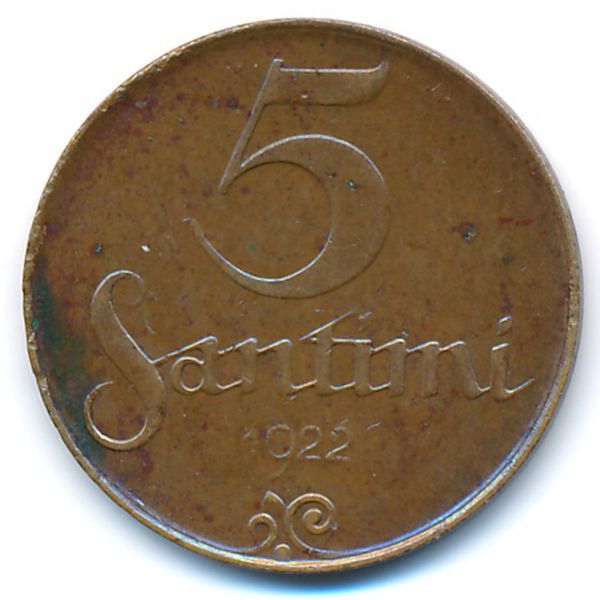 Латвия, 5 сантим (1922 г.)