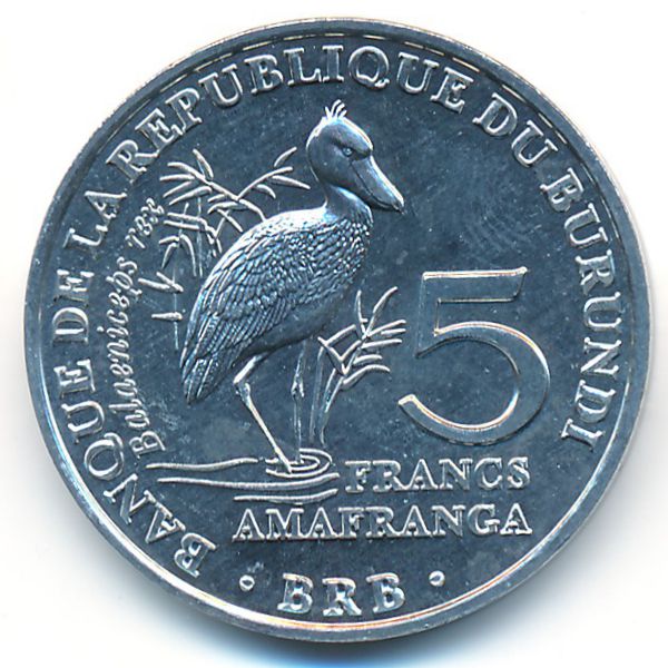 Бурунди, 5 франков (2014 г.)