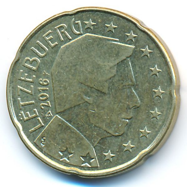 Люксембург, 20 евроцентов (2016 г.)