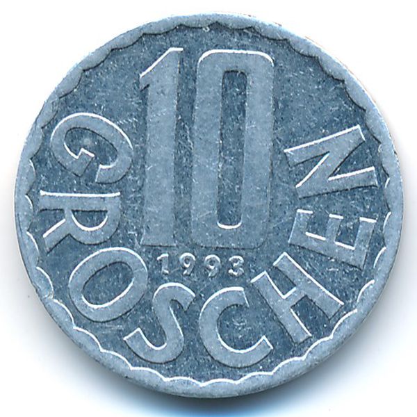 Австрия, 10 грошей (1993 г.)