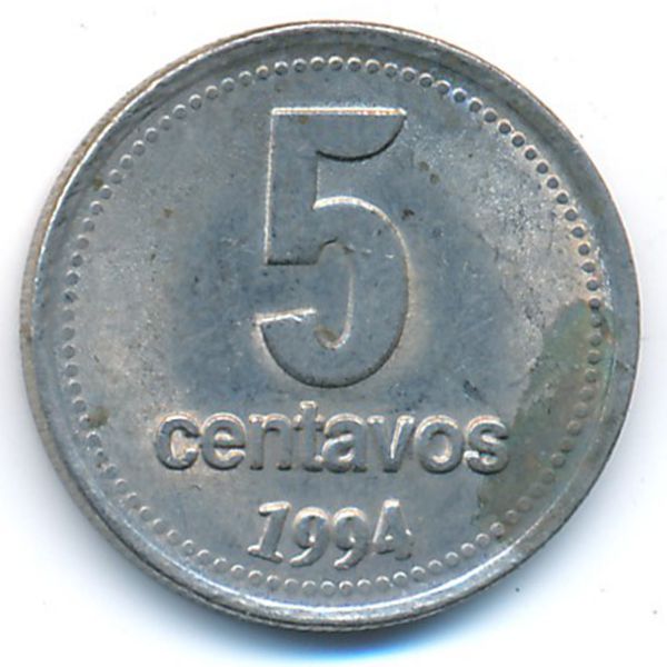 Аргентина, 5 сентаво (1994 г.)