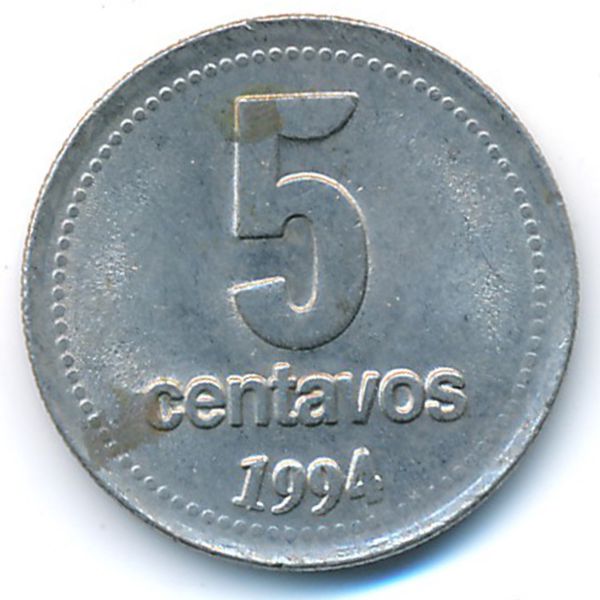 Аргентина, 5 сентаво (1994 г.)