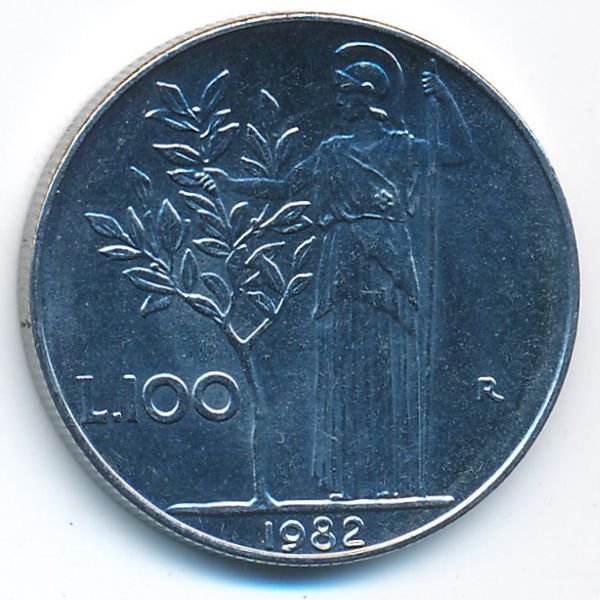 Италия, 100 лир (1982 г.)