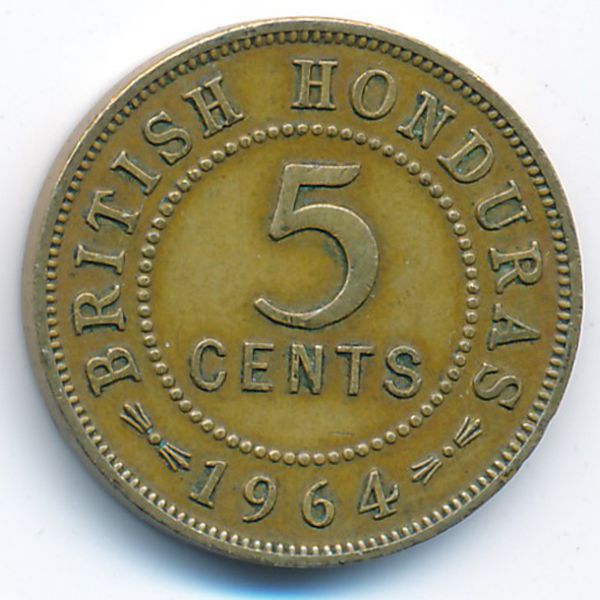 Британский Гондурас, 5 центов (1964 г.)