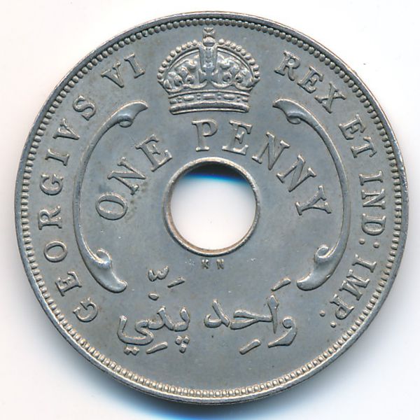 Британская Западная Африка, 1 пенни (1945 г.)