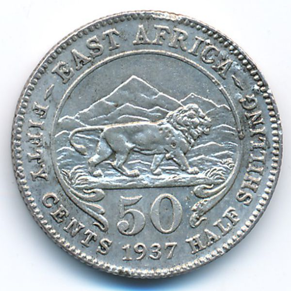 Восточная Африка, 50 центов (1937 г.)