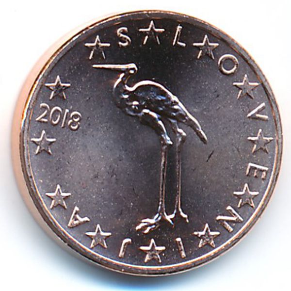 Словения, 1 евроцент (2018 г.)