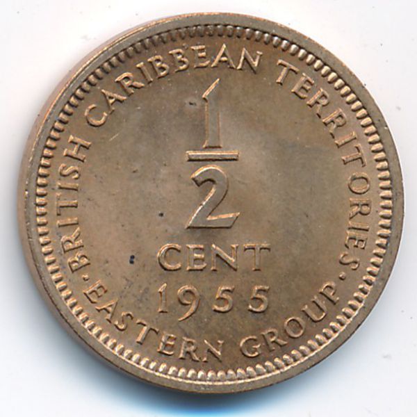 Восточные Карибы, 1/2 цента (1955 г.)